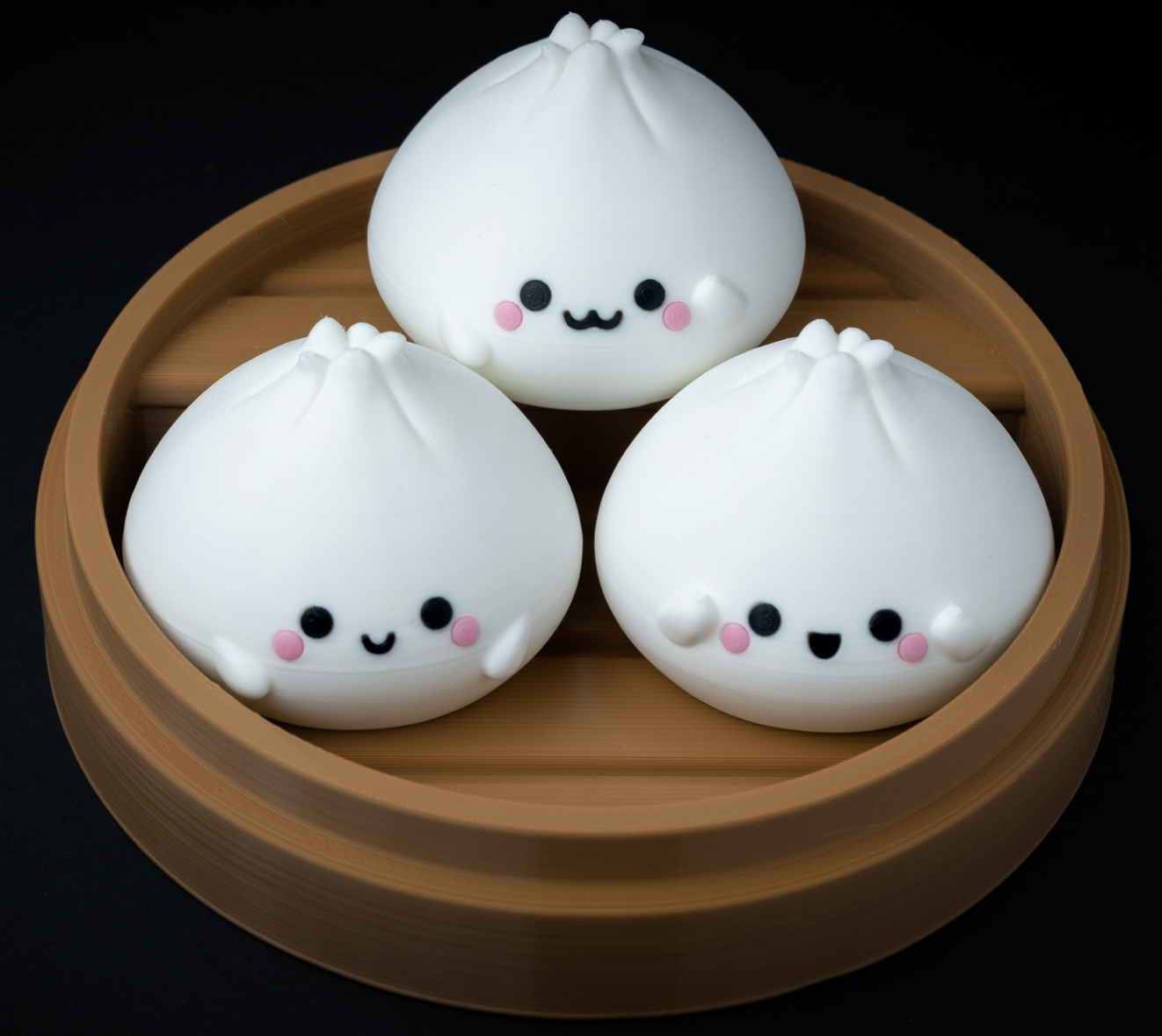 Cute Baos in a Basket