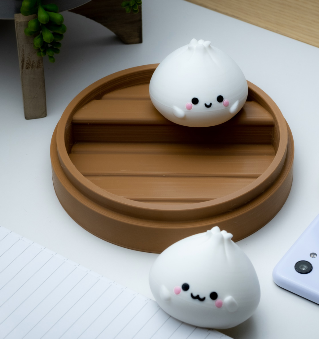 Cute Baos in a Basket